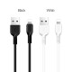 Дата кабель USB 2.0 AM to Lightning 1.0m 2.4A PVC TPE X20 black HOCO (6957531068808)