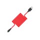 Дата кабель USB 2.0 AM to Lightning 1.0m 2A silicone X21 black+red HOCO (6957531071372)