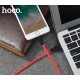 Дата кабель USB 2.0 AM to Lightning 1.0m 2A silicone X21 black+red HOCO (6957531071372)