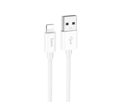 Дата кабель USB 2.0 AM to Lightning 1.0m Magic silicone X87 white HOCO (6931474783202)