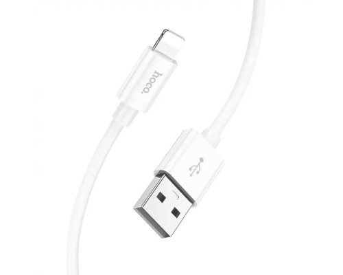 Дата кабель USB 2.0 AM to Lightning 1.0m Magic silicone X87 white HOCO (6931474783202)