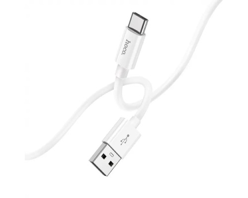 Дата кабель USB 2.0 AM to USB-C 1.0m Magic silicone X87 white HOCO (6931474783240)