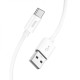 Дата кабель USB 2.0 AM to USB-C 1.0m Magic silicone X87 white HOCO (6931474783240)