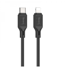 Кабель HOCO X90 Cool silicone PD charging data cable for iP Black (6931474788382)
