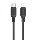 Дата кабель USB-C to Lightning 1.0m Cool silicone PD 20W X90 black HOCO (6931474788382)