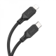 Дата кабель USB-C to Lightning 1.0m Cool silicone PD 20W X90 black HOCO (6931474788382)