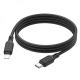 Дата кабель USB-C to Lightning 1.0m Cool silicone PD 20W X90 black HOCO (6931474788382)