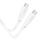 Дата кабель USB-C to USB-C 2.0m 100W TPE X93 white HOCO (6931474790729)