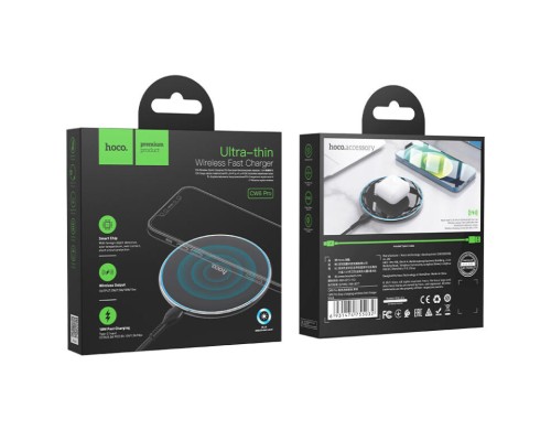 Зарядний пристрій HOCO HOCO CW6 Pro Easy 15W charging wireless fast charger Black (6931474755032)