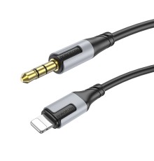 Аудіокабель BOROFONE BL19 iP to 3.5mm male, TPE, 1m, Black (6941991108327)