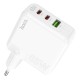 Зарядний пристрій HOCO C115A Header 2xUSB-C PD65W + 1xUSB QC3.0 GaN White (6931474798312)