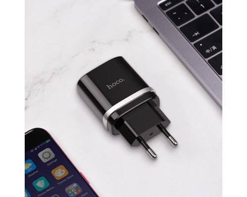 Зарядний пристрій HOCO C12Q Smart USB QC3.0 18W Black (6931474716255)