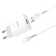 Мережевий зарядний пристрій з кабелем HOCO C81A Asombroso single port charger set(Micro) 10.5W White (6931474727954)