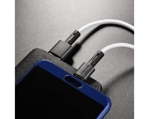 Дата кабель USB 2.0 AM to USB-C 1.0m 3A silicone BX31 white BOROFONE (6931474710406)