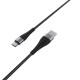 Дата кабель USB 2.0 AM to USB-C 1.0m 2.4A nylon BX32 black BOROFONE (6931474710451)