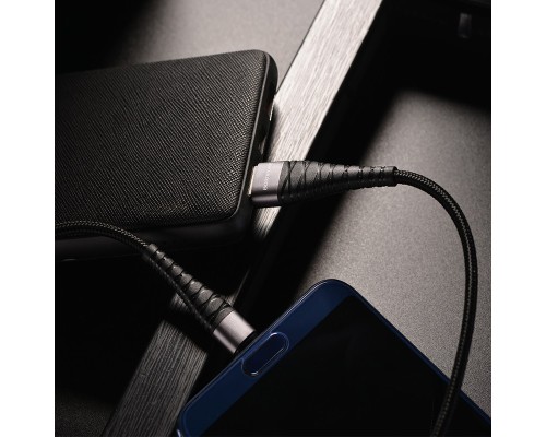 Дата кабель USB 2.0 AM to USB-C 1.0m 2.4A nylon BX32 black BOROFONE (6931474710451)
