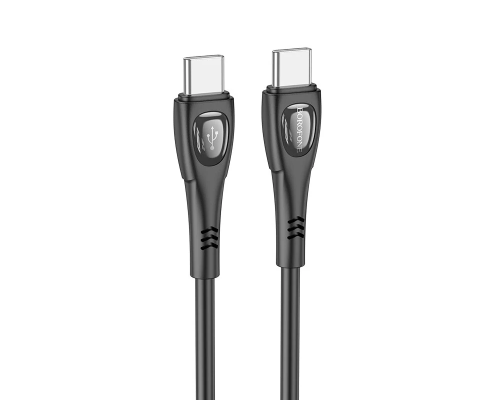 Дата кабель USB-C to USB-C 1.0m 60W Superior BX98 black BOROFONE (6941991104497)