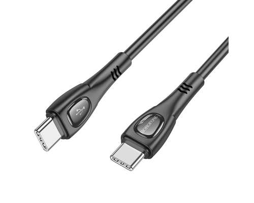 Дата кабель USB-C to USB-C 1.0m 60W Superior BX98 black BOROFONE (6941991104497)
