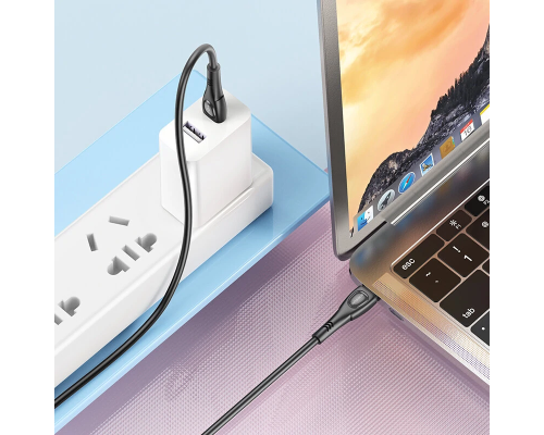 Дата кабель USB-C to USB-C 1.0m 60W Superior BX98 black BOROFONE (6941991104497)