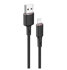Кабель ACEFAST C2-02 USB to iP 2.4A, 1.2m, silicone, zinc connectors, Black (AFC2-02B)