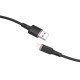 Дата кабель USB 2.0 AM to Lightning 1.2m 2.4A silicone C2-02 black Acefast (AFC2-02B)