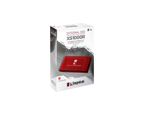 Портативний SSD Kingston XS1000R BOC 2TB USB 3.2 Gen2 Type-C 3D NAND Red (SXS1000R/2000GA)