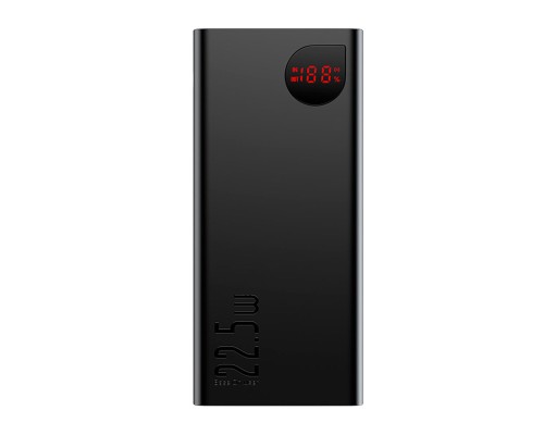 Зовнішній акумулятор Baseus Adaman Digital Display Fast Charge Power Bank 40000mAh 22.5W Black (PPAD020101) Зовнішній акумулятор Baseus Adaman Digital Display Fast Charge Power Bank 40000mAh 22.5W Black (PPAD020101)