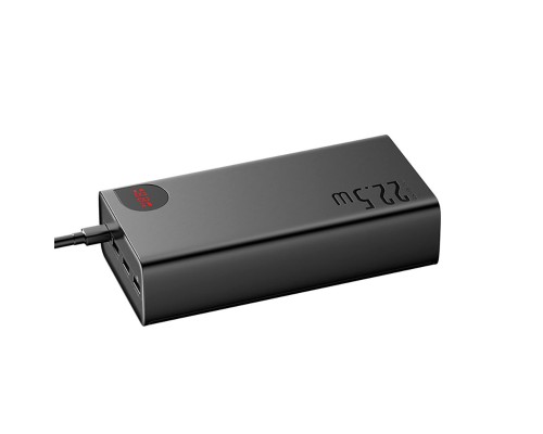 Зовнішній акумулятор Baseus Adaman Digital Display Fast Charge Power Bank 40000mAh 22.5W Black (PPAD020101) Зовнішній акумулятор Baseus Adaman Digital Display Fast Charge Power Bank 40000mAh 22.5W Black (PPAD020101)