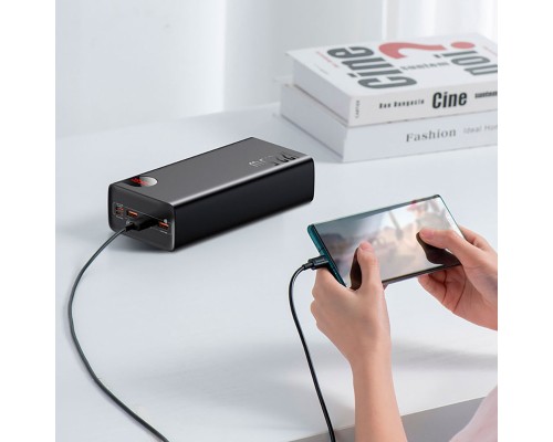 Зовнішній акумулятор Baseus Adaman Digital Display Fast Charge Power Bank 40000mAh 22.5W Black (PPAD020101) Зовнішній акумулятор Baseus Adaman Digital Display Fast Charge Power Bank 40000mAh 22.5W Black (PPAD020101)
