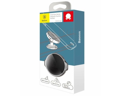 Автотримач для телефона Baseus Small Ears Series Magnetic Bracket（Flat type）Cluster Black (C40141403113-01)