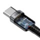Дата кабель USB-C to USB-C 2.0m USB 3.1 3A grey-black Baseus (CATKLF-HG1)