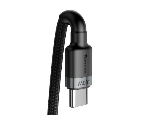 Дата кабель USB-C to USB-C 2.0m USB 3.1 3A grey-black Baseus (CATKLF-HG1)