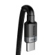 Дата кабель USB-C to USB-C 2.0m USB 3.1 3A grey-black Baseus (CATKLF-HG1)