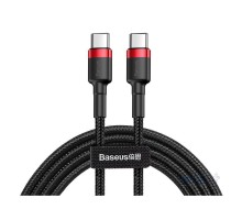 Дата кабель USB-C to USB-C 2.0m USB 3.1 3A red-black Baseus (CATKLF-H91)