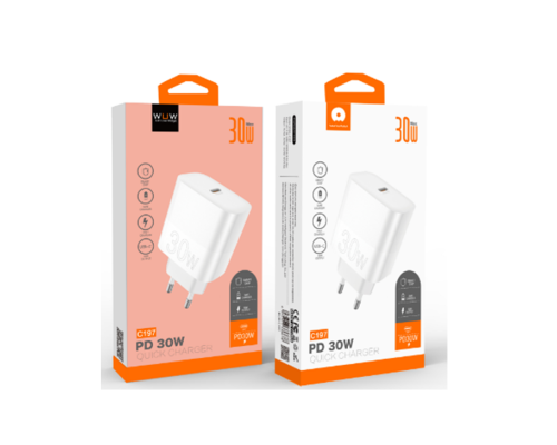 Зарядний пристрій WUW C197 USB-C PD30W White (6972573336678)