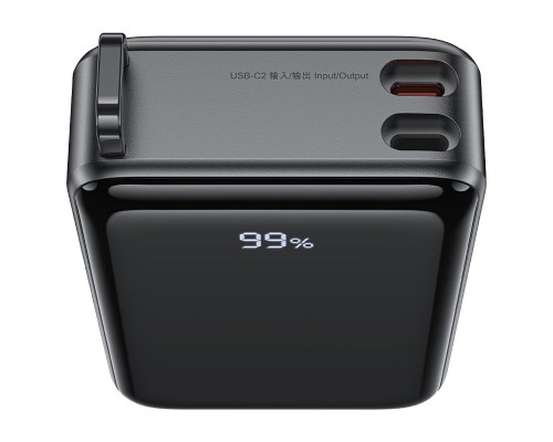 Батарея універсальна Acefast 20000mAh 67W PD/3.0, 20В/3.35A Type-C, USB-A, with cable, Li-ion M4 Black (6974316282723)