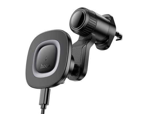 Автотримач для телефона HOCO HW30 Crown magnetic wireless charging car holder (air outlet) Black Metal Gray (6942007646925) Автотримач для телефона HOCO HW30 Crown magnetic wireless charging car holder (air outlet) Black Metal Gray (6942007646925)