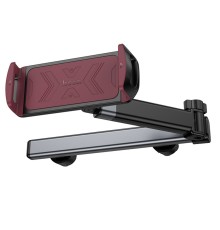 Автотримач для телефона HOCO H69 Gamble telescopic tablet car holder (rear pillow) Black and Red (6942007641241)