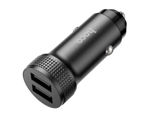 Автомобільний зарядний пристрій HOCO Z49 Level dual port car charger Black (6931474795601) Автомобільний зарядний пристрій HOCO Z49 Level dual port car charger Black (6931474795601)