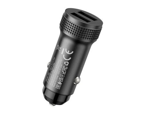 Автомобільний зарядний пристрій HOCO Z49 Level dual port car charger Black (6931474795601) Автомобільний зарядний пристрій HOCO Z49 Level dual port car charger Black (6931474795601)