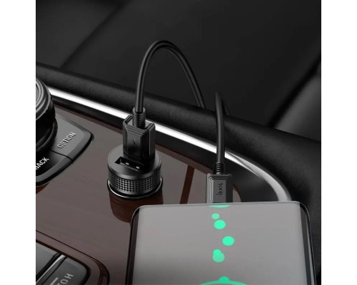 Автомобільний зарядний пристрій HOCO Z49 Level dual port car charger Black (6931474795601) Автомобільний зарядний пристрій HOCO Z49 Level dual port car charger Black (6931474795601)