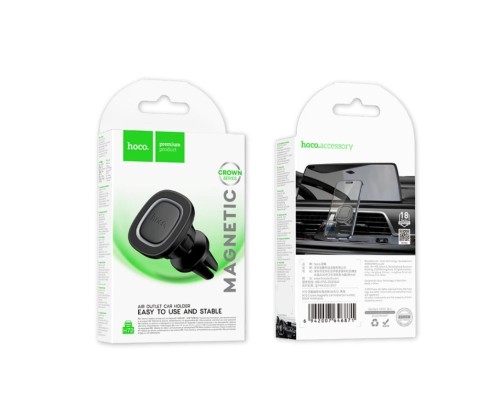 Автотримач для телефона HOCO H72 Crown magnetic car holder (air outlet) Black Metal Gray (6942007646871) Автотримач для телефона HOCO H72 Crown magnetic car holder (air outlet) Black Metal Gray (6942007646871)