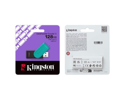 Флеш-накопичувач Kingston USB 3.2 DT Exodia S 128GB Black/Turquoise (DTXS/128GB) Флеш-накопичувач Kingston USB 3.2 DT Exodia S 128GB Black/Turquoise (DTXS/128GB)