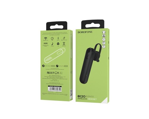 Bluetooth гарнітура BOROFONE BC20 Smart business wireless headset Black (6931474700759) Bluetooth гарнітура BOROFONE BC20 Smart business wireless headset Black (6931474700759)