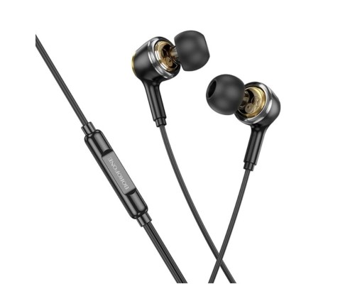 Навушники BOROFONE BM90 Miller universal earphones with microphone Black (6941991109812)