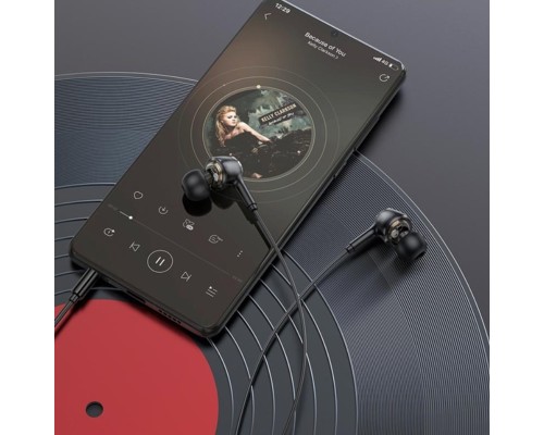 Навушники BOROFONE BM90 Miller universal earphones with microphone Black (6941991109812)