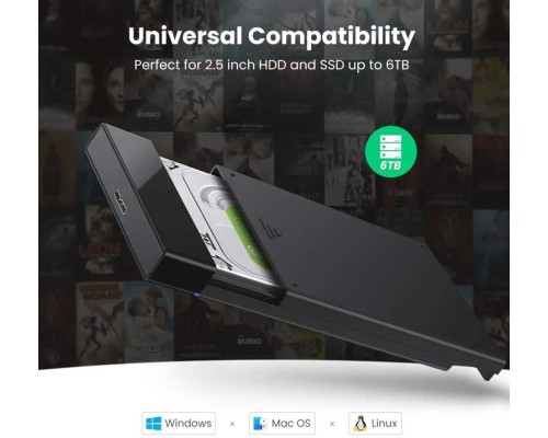Зовнішня кишеня для накопичувача UGREEN US221 2.5 Inch Hard Drive Box (UGR-30848) (UGR-30848) Зовнішня кишеня для накопичувача UGREEN US221 2.5 Inch Hard Drive Box (UGR-30848) (UGR-30848)