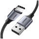 Кабель UGREEN US288 USB-A 2.0 to USB-C Cable Nickel Plating Aluminum Braid 1m (Black) (UGR-60126) (UGR-60126)