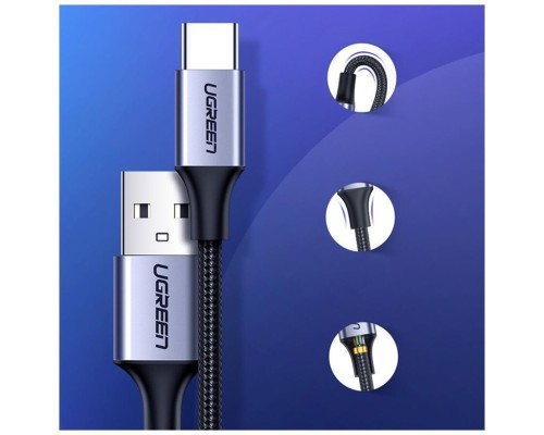 Кабель UGREEN US288 USB-A 2.0 to USB-C Cable Nickel Plating Aluminum Braid 1m (Black) (UGR-60126) (UGR-60126) Кабель UGREEN US288 USB-A 2.0 to USB-C Cable Nickel Plating Aluminum Braid 1m (Black) (UGR-60126) (UGR-60126)