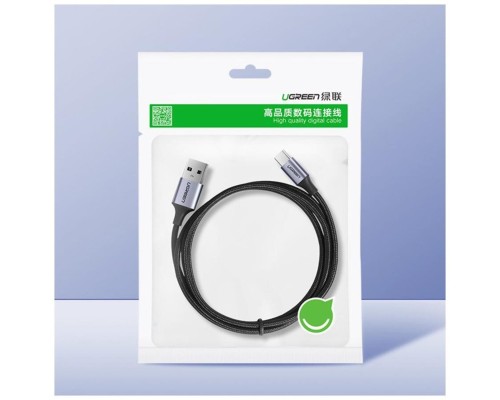 Кабель UGREEN US288 USB-A 2.0 to USB-C Cable Nickel Plating Aluminum Braid 1m (Black) (UGR-60126) (UGR-60126) Кабель UGREEN US288 USB-A 2.0 to USB-C Cable Nickel Plating Aluminum Braid 1m (Black) (UGR-60126) (UGR-60126)
